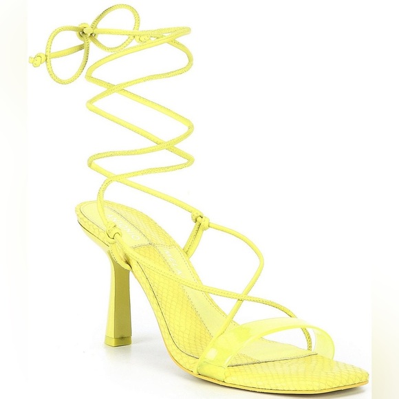 NWOB $110 Barden Ankle Tie Sandal by Antonio Melani  - Chartreuse - Picture 6 of 9